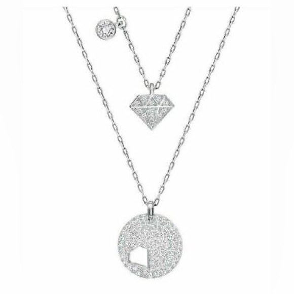 Swarovski Crystal Wishes Double Pendant Necklaces Brand New - Picture 4 of 4
